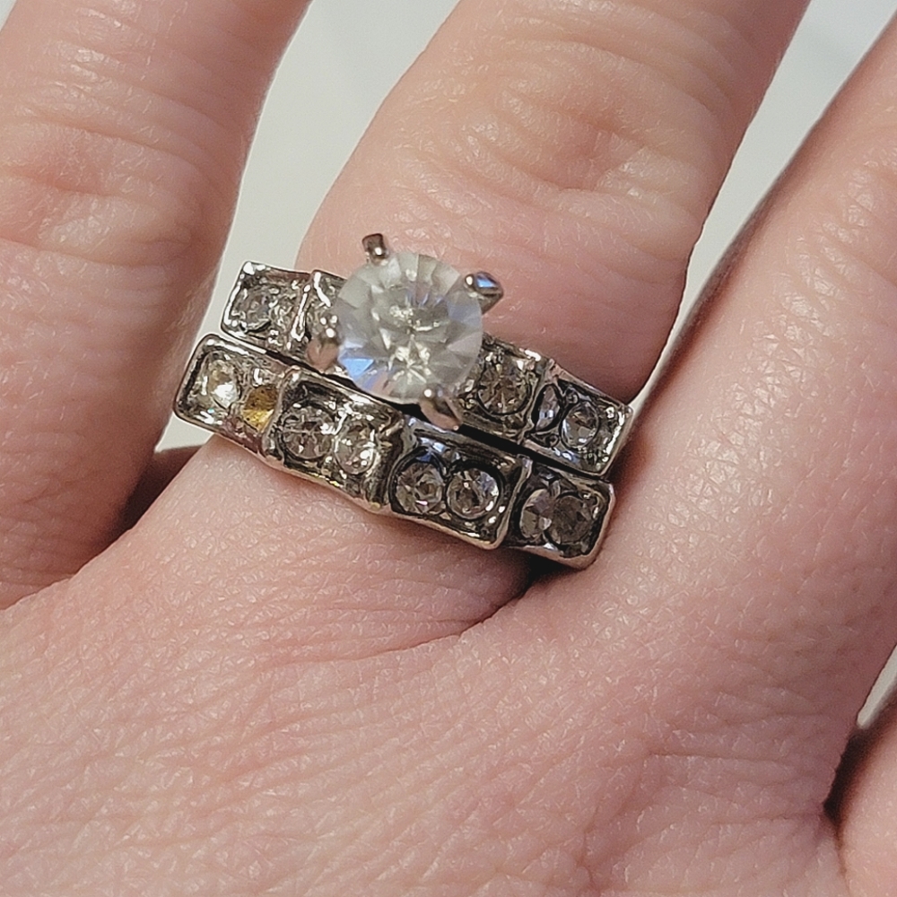 Fashion Rings Faux Bridal Set